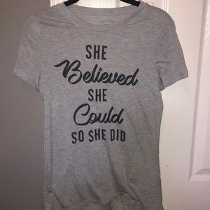 Gray graphic T shirt